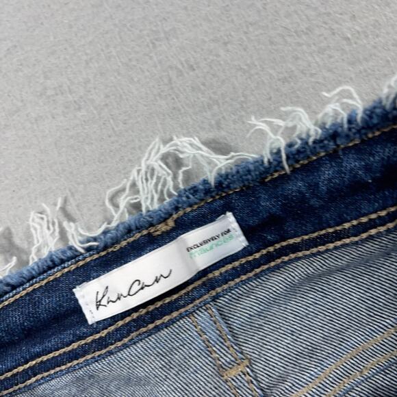 KanCan High Rise Distressed Jeans Women 26โ Button Fly Raw Hem Exclusive Fit - Picture 6 of 11